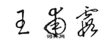 駱恆光王甫霞草書個性簽名怎么寫