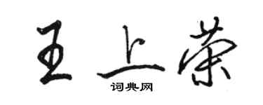 駱恆光王上榮行書個性簽名怎么寫