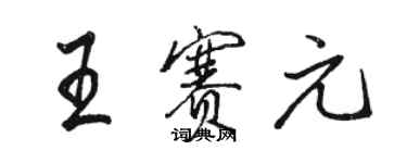 駱恆光王賽元行書個性簽名怎么寫