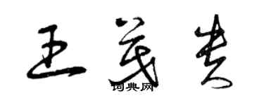 曾慶福王茂貴草書個性簽名怎么寫