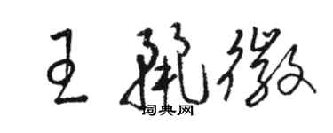 駱恆光王麗徽草書個性簽名怎么寫