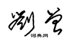 朱錫榮劉曾草書個性簽名怎么寫