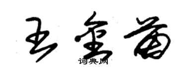 朱錫榮王金苗草書個性簽名怎么寫