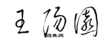 駱恆光王陽園草書個性簽名怎么寫