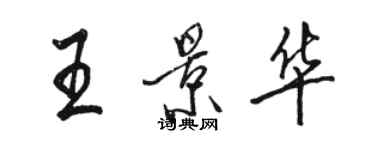 駱恆光王景華行書個性簽名怎么寫