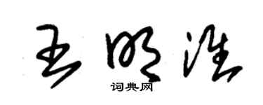 朱錫榮王明淮草書個性簽名怎么寫