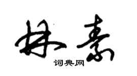 朱錫榮林素草書個性簽名怎么寫