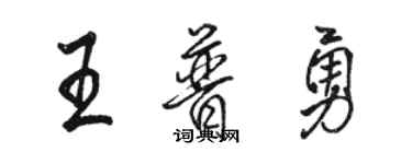 駱恆光王普勇行書個性簽名怎么寫