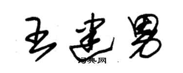 朱錫榮王建男草書個性簽名怎么寫