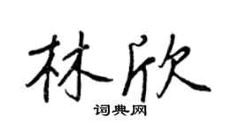 王正良林欣行書個性簽名怎么寫
