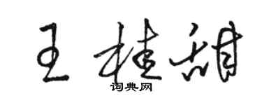 駱恆光王桂甜草書個性簽名怎么寫