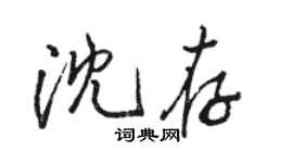 駱恆光沈存行書個性簽名怎么寫