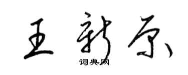 梁錦英王新原草書個性簽名怎么寫