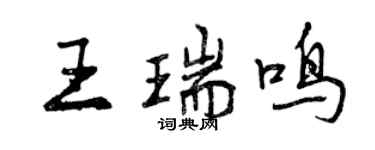 曾慶福王瑞鳴行書個性簽名怎么寫