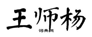 翁闓運王師楊楷書個性簽名怎么寫