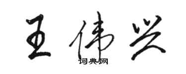 駱恆光王偉興行書個性簽名怎么寫