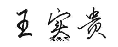 駱恆光王實貴行書個性簽名怎么寫