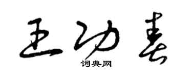 曾慶福王功春草書個性簽名怎么寫