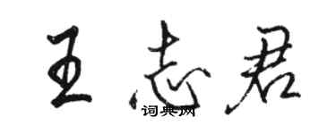 駱恆光王志君行書個性簽名怎么寫