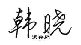 駱恆光韓曉行書個性簽名怎么寫