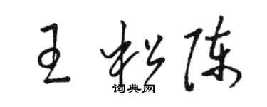 駱恆光王松陳草書個性簽名怎么寫