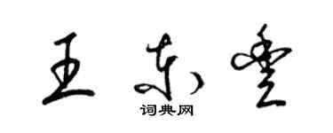 梁錦英王東豐草書個性簽名怎么寫