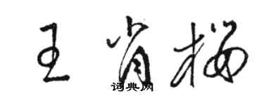 駱恆光王肖櫻草書個性簽名怎么寫