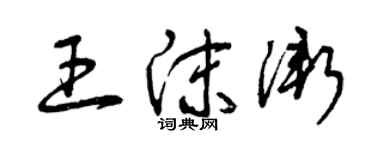 曾慶福王沫漸草書個性簽名怎么寫