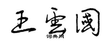 曾慶福王雲國草書個性簽名怎么寫