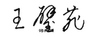 駱恆光王璧菲草書個性簽名怎么寫