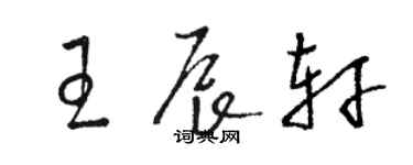 駱恆光王辰軒草書個性簽名怎么寫