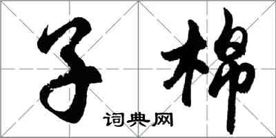 胡問遂子棉行書怎么寫