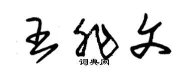 朱錫榮王非文草書個性簽名怎么寫