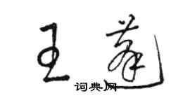 駱恆光王蓬草書個性簽名怎么寫