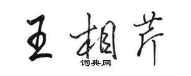 駱恆光王相芹行書個性簽名怎么寫