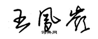朱錫榮王鳳嶺草書個性簽名怎么寫