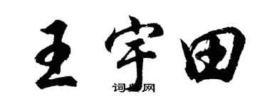 胡問遂王宇田行書個性簽名怎么寫