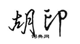 駱恆光胡印行書個性簽名怎么寫
