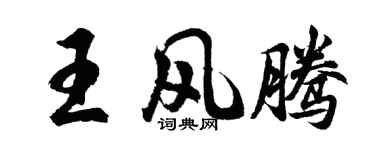 胡問遂王風騰行書個性簽名怎么寫