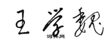 駱恆光王學魏草書個性簽名怎么寫