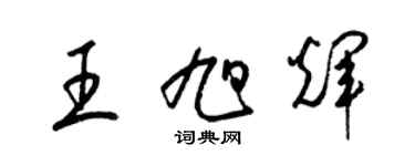 梁錦英王旭輝草書個性簽名怎么寫