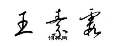 梁錦英王素霞草書個性簽名怎么寫