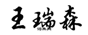 胡問遂王瑞森行書個性簽名怎么寫