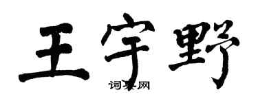 翁闓運王宇野楷書個性簽名怎么寫