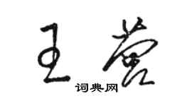 駱恆光王營草書個性簽名怎么寫