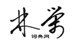 駱恆光林榮草書個性簽名怎么寫
