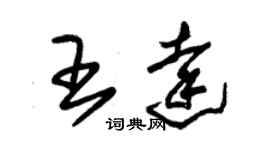 朱錫榮王達草書個性簽名怎么寫