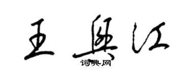 梁錦英王興江草書個性簽名怎么寫