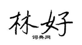 王正良林好行書個性簽名怎么寫