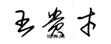 朱錫榮王貴才草書個性簽名怎么寫